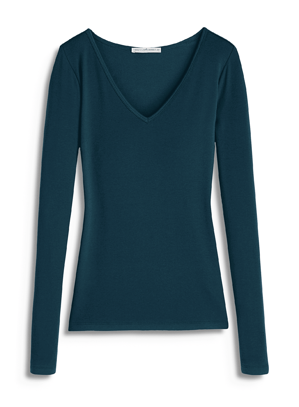 Pima Rib Knit V-Neck