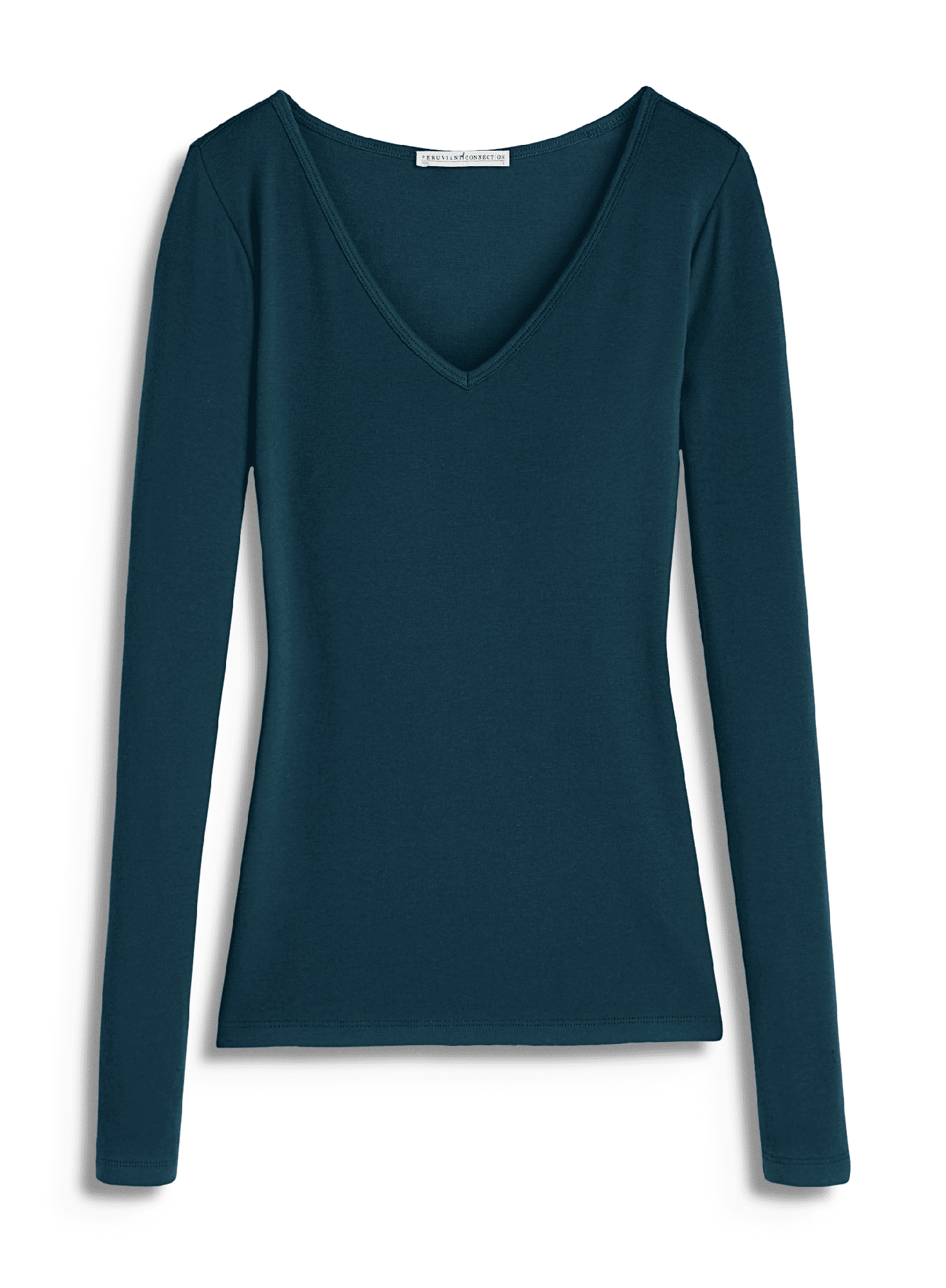 Pima Rib Knit V-Neck